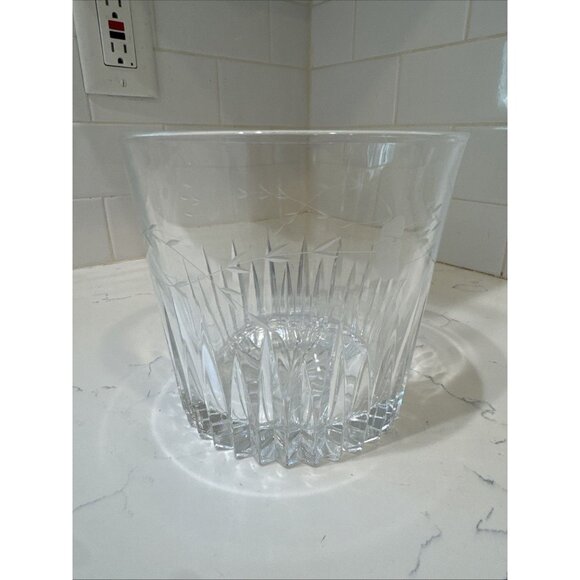 Vintage Heavy PRINCESS HOUSE 1974 Crystal Ice Bucket Heritage Etched Pattern. - Picture 1 of 7
